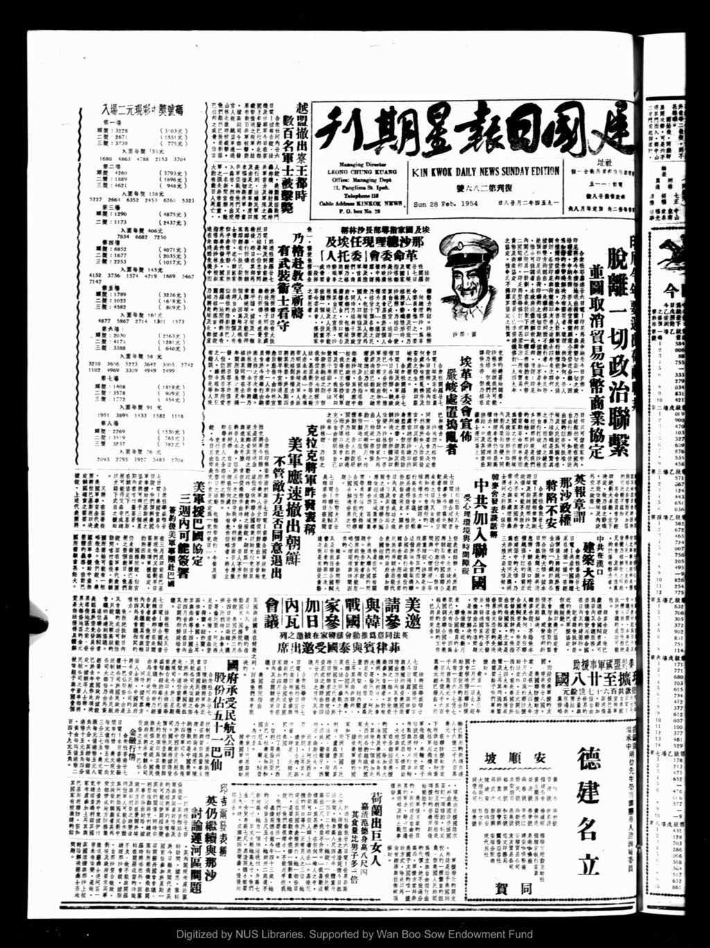 Miniature of 建国日报 1954年02月28日