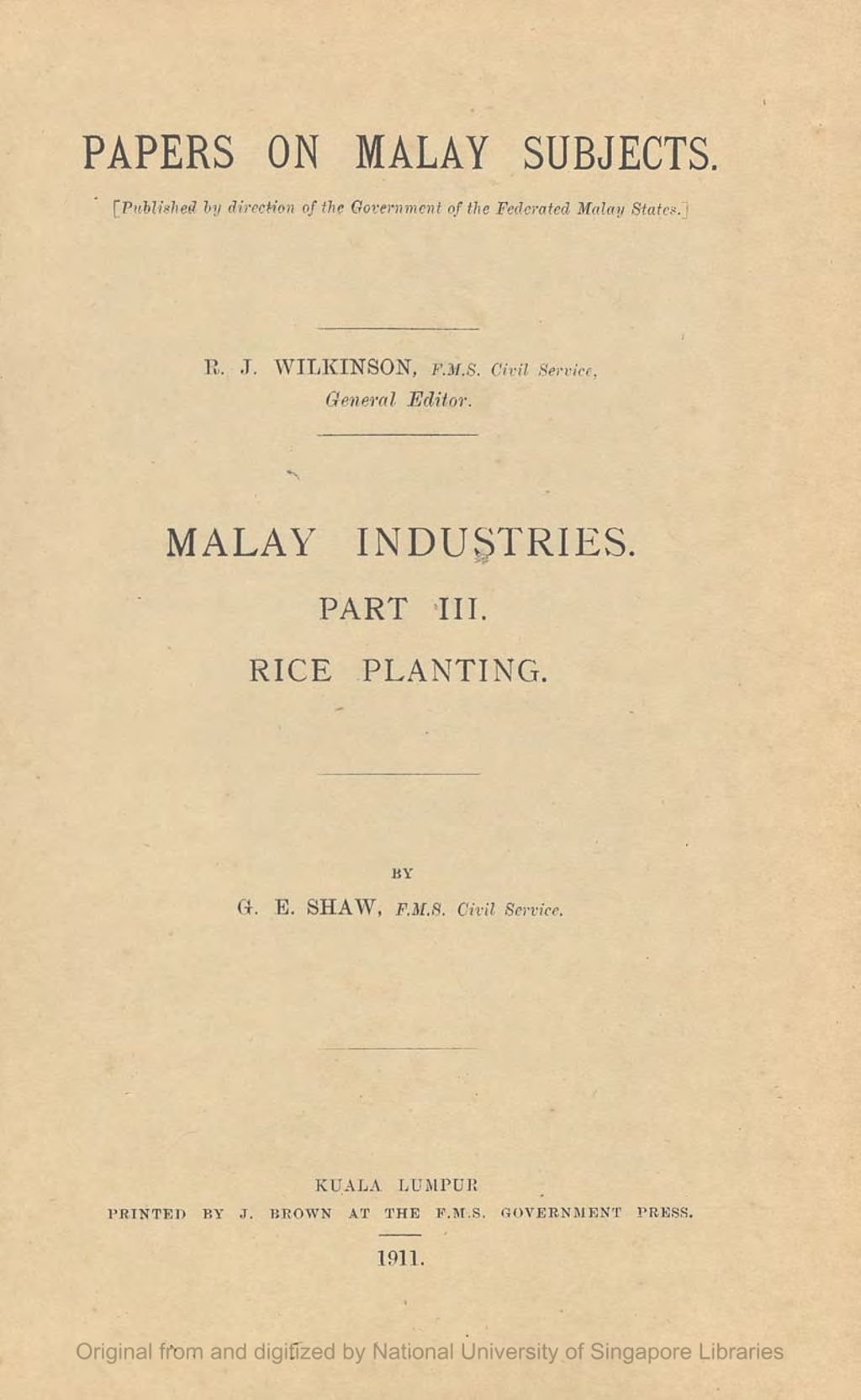 Miniature of Papers on Malay subjects. Series 1, Part 3