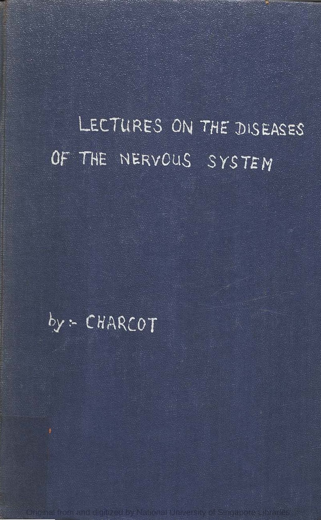 Miniature of Lectures on the diseases of the nervous system : delivered at La Salpetriere