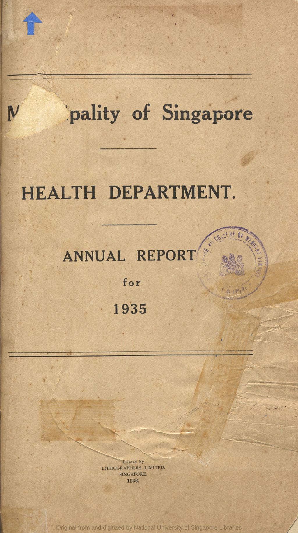 Miniature of Annual report of the Health Department, 1935