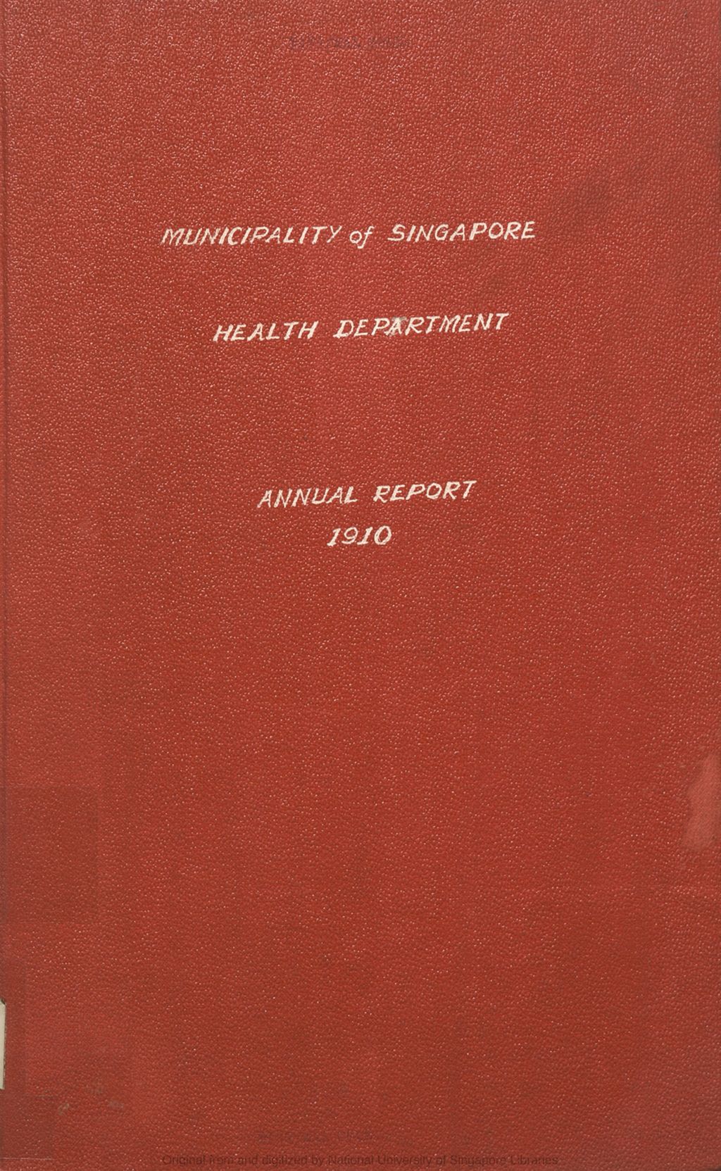 Miniature of Annual report of the Health Department, 1910