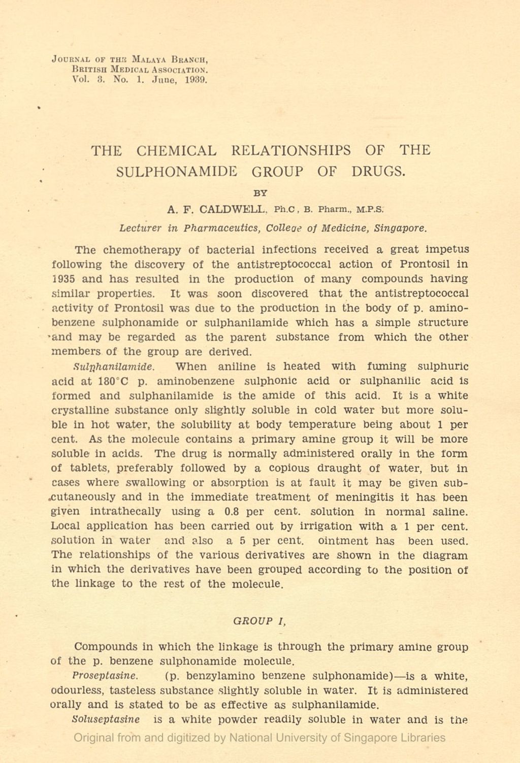 Miniature of The chemical relationships of the sulphonamide group of drugs