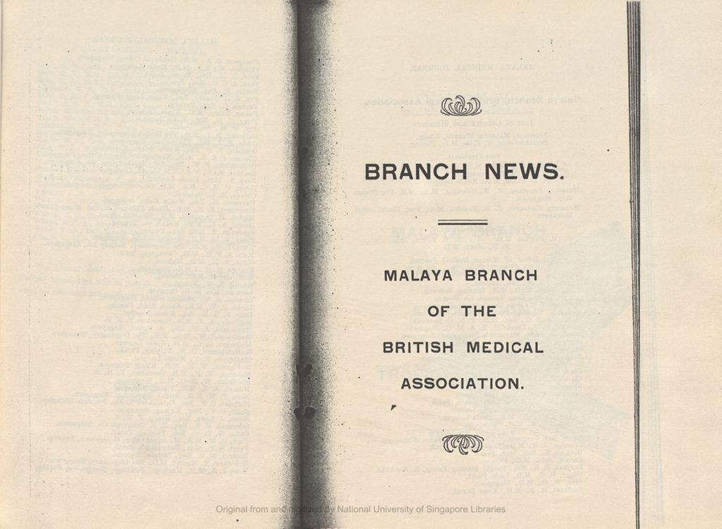 Miniature of The Malayan Medical Journal. Volume 9, Part 2. Branch News. Malaya Branch of the British Medical Association