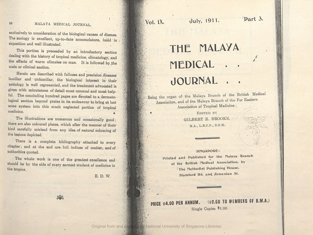 Miniature of The Malayan Medical Journal. Volume 9, Part 3