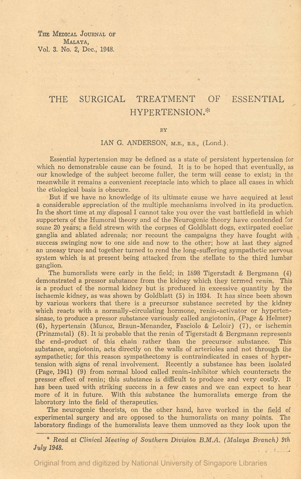 Miniature of The surgical treatment of essential hypertension