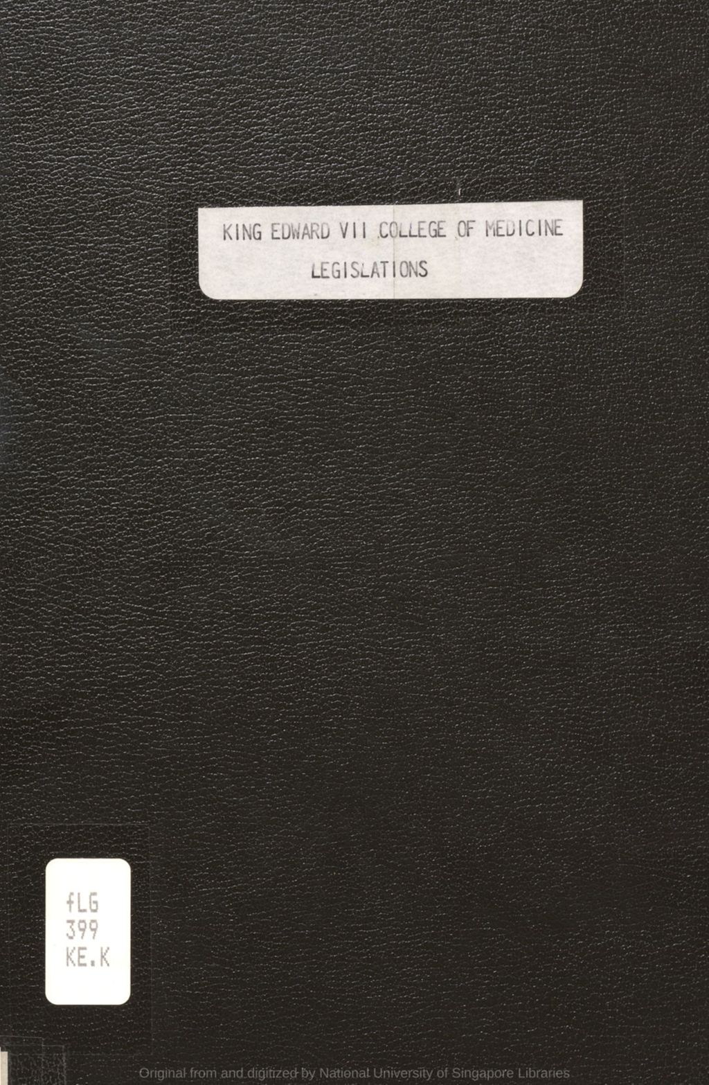 Miniature of King edward vii college of medicine legislations