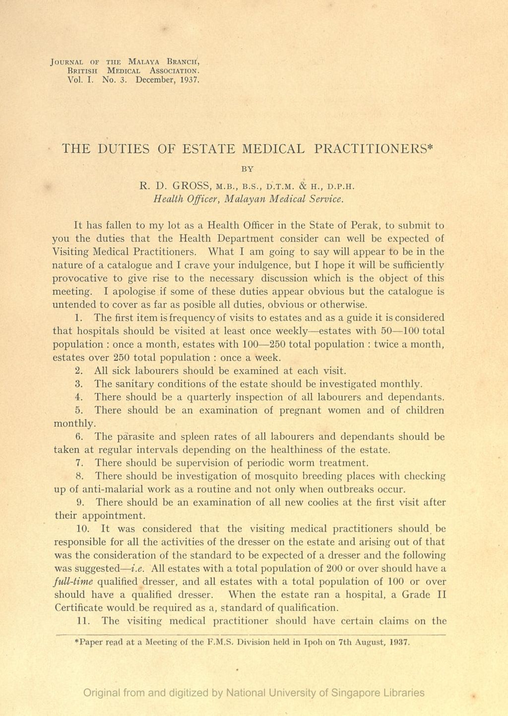 Miniature of The Duties on Estate Medical Practitioner