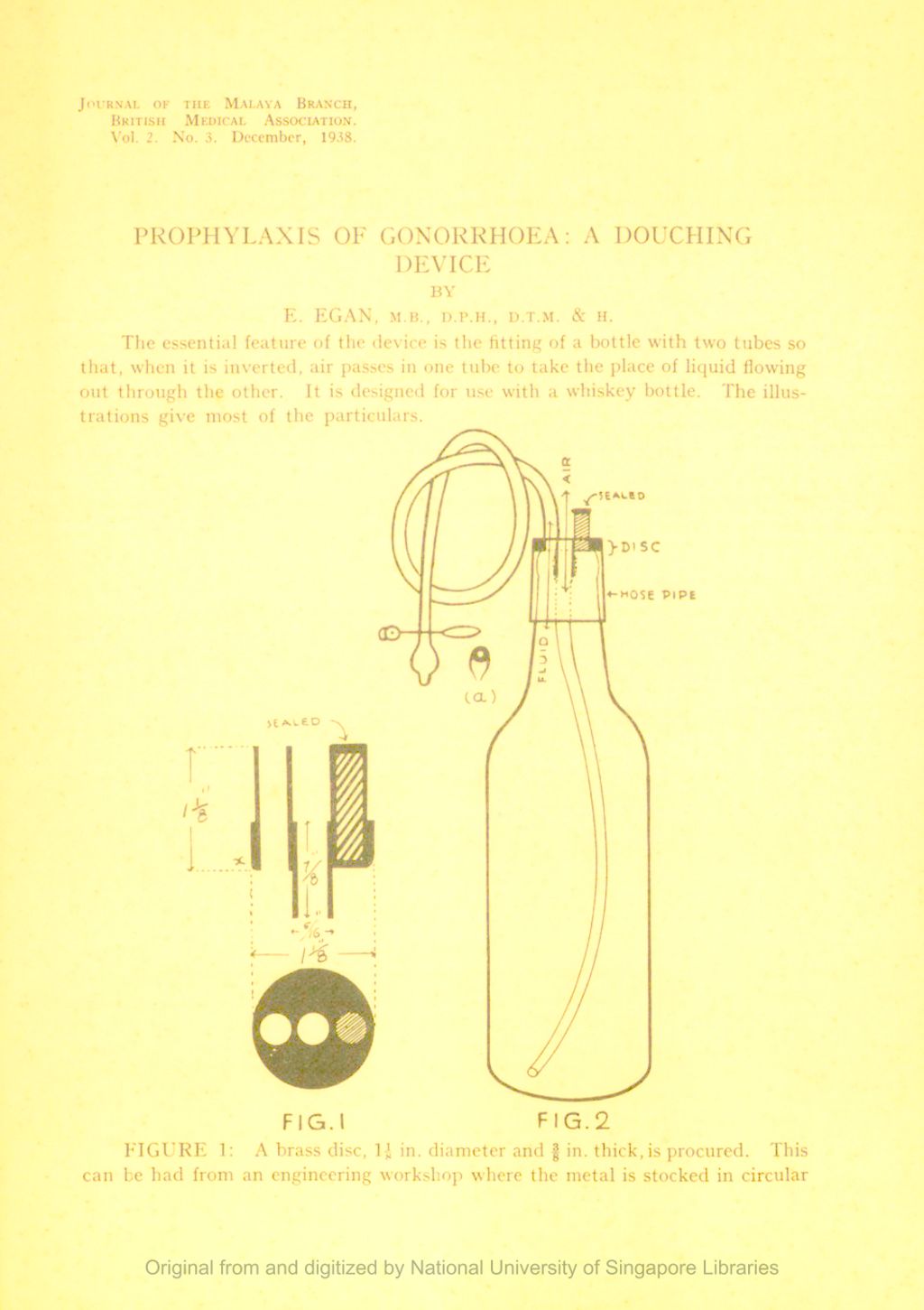 Miniature of Prophylaxis of Gonorrhoea : A Dauching Device