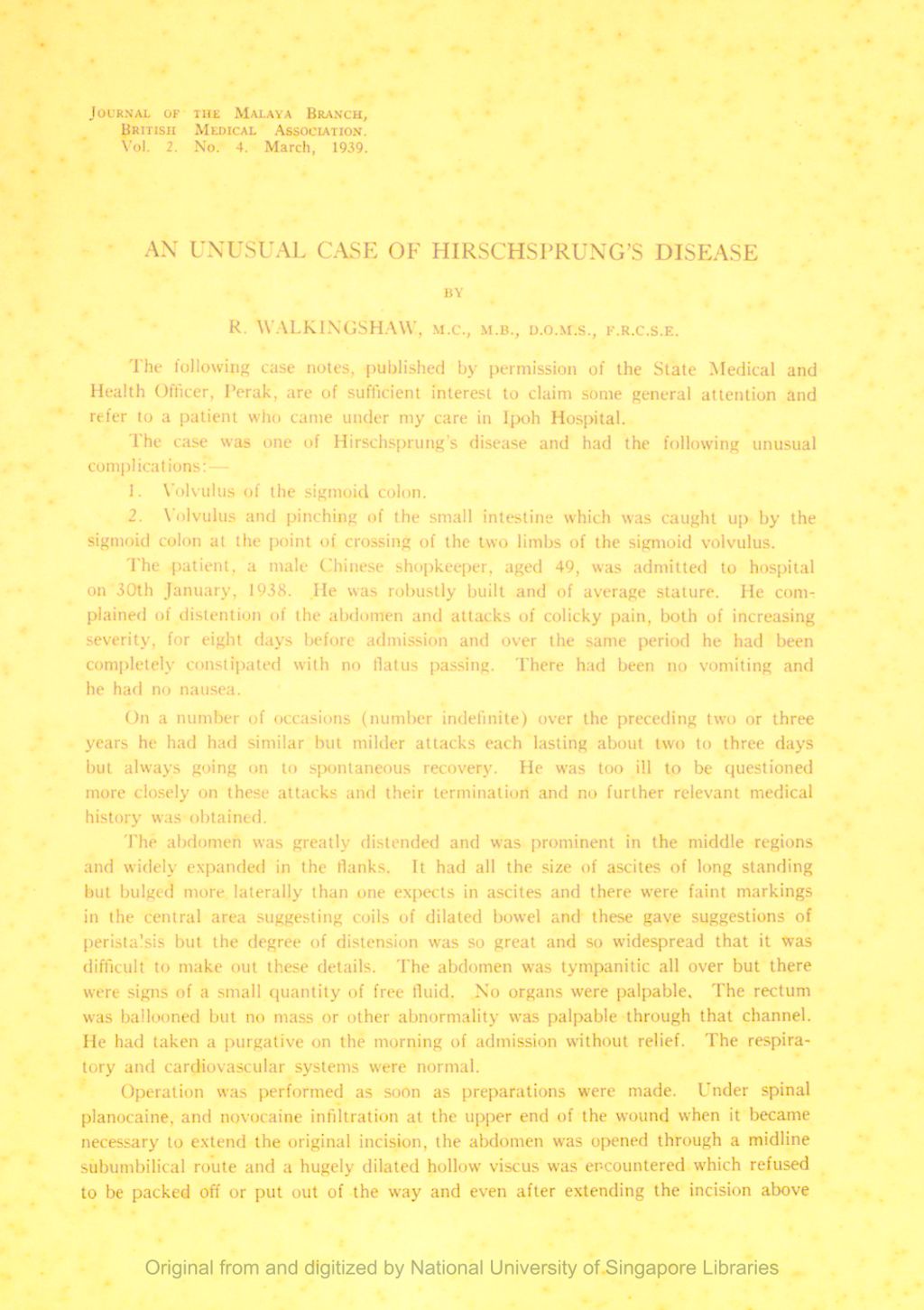 Miniature of An Unusual Case of Hirschsprung's Disease