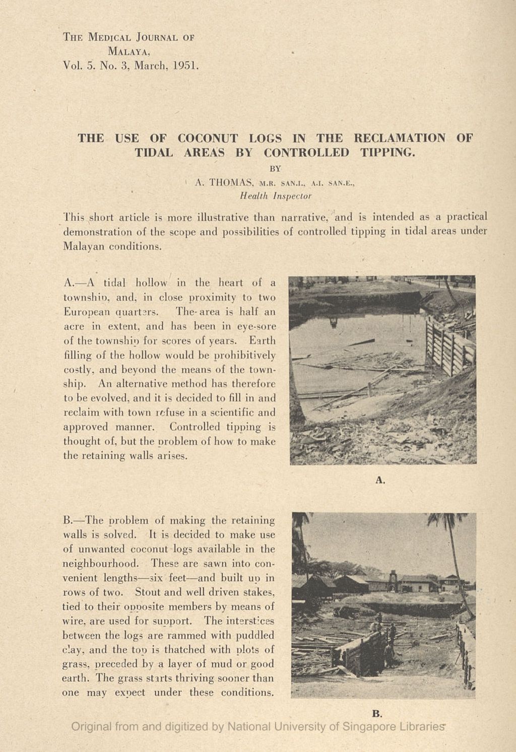 Miniature of The Use Of Coconut Logs In The Reclamation Of Tidal Areas By Controlled Tipping