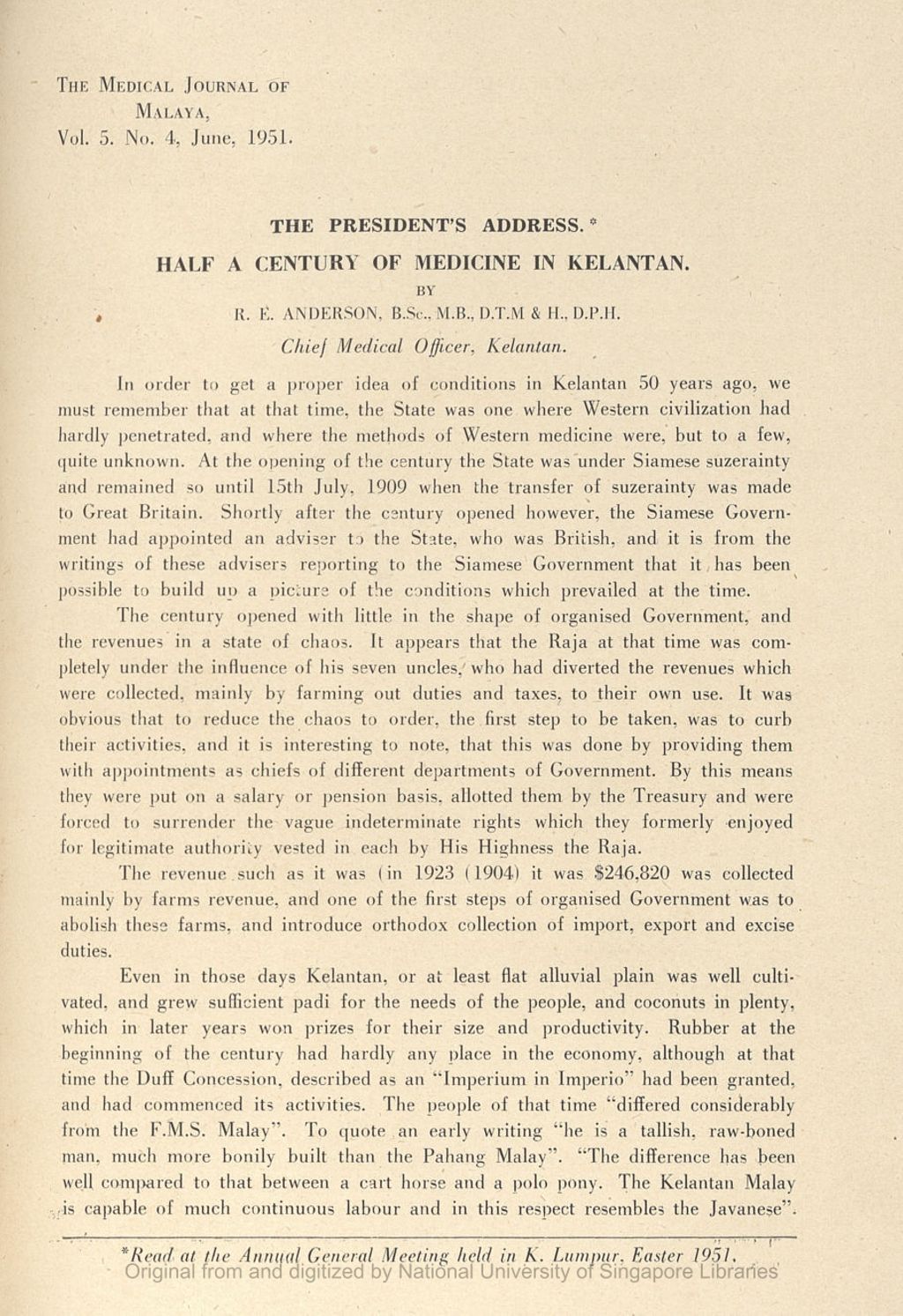 Miniature of Medical Journal Of Malaya. Volume 5, Number 4