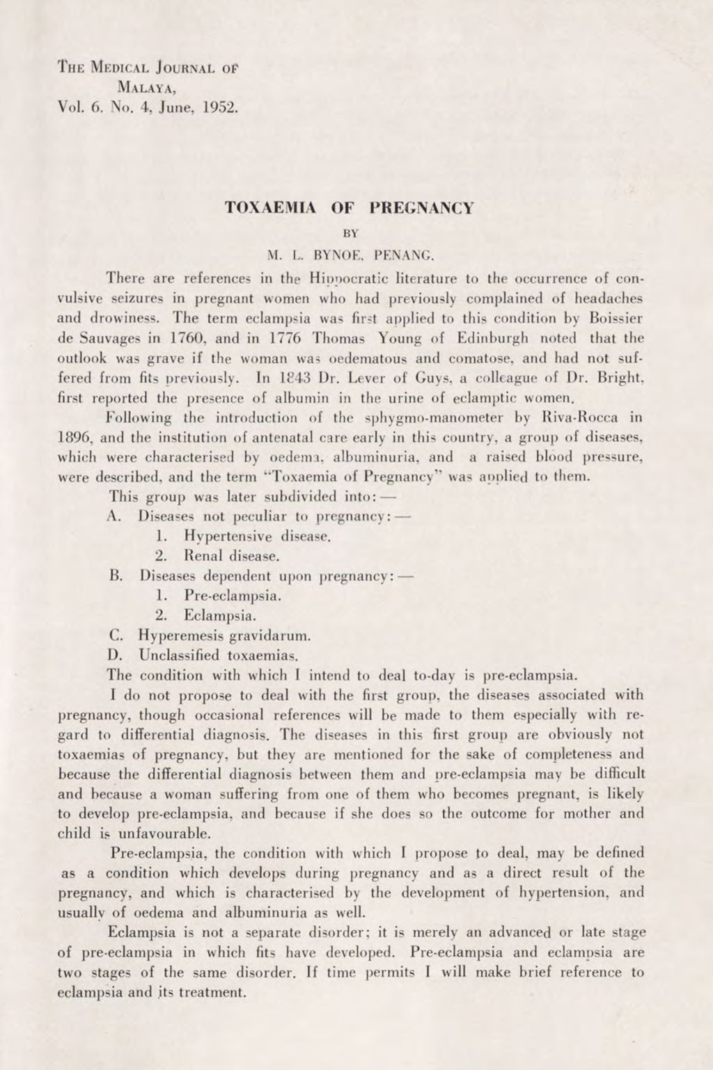 Miniature of Toxaemia Of Pregnancy