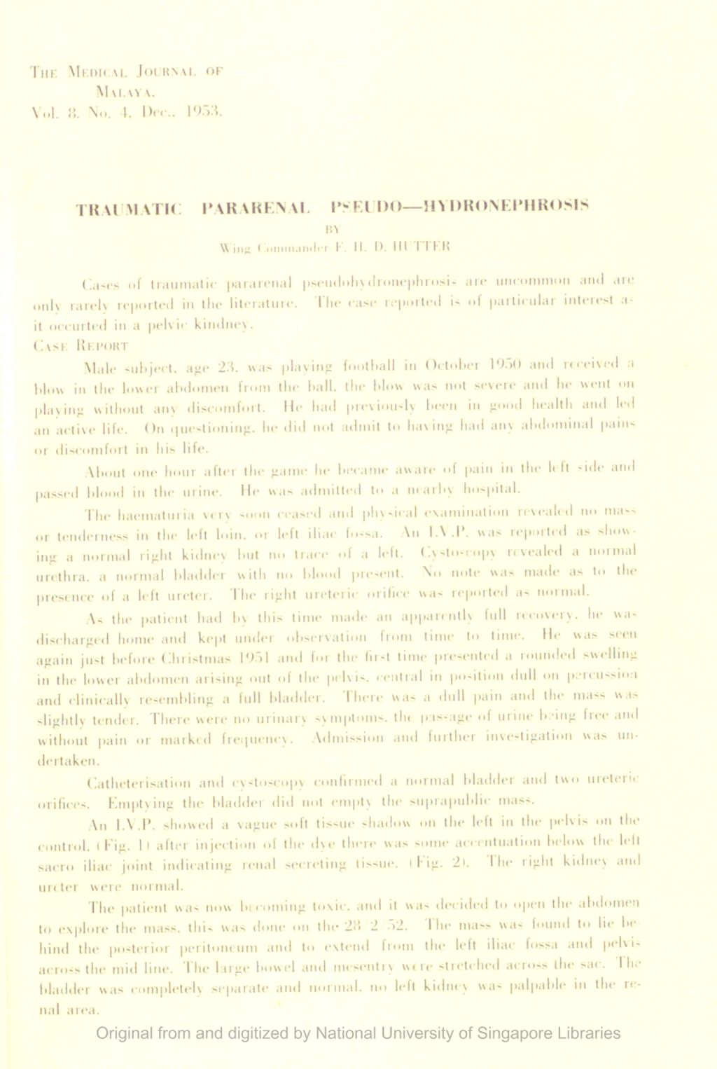 Miniature of Traumatic Pararenal Pseudoâ€”Hydronephrosis