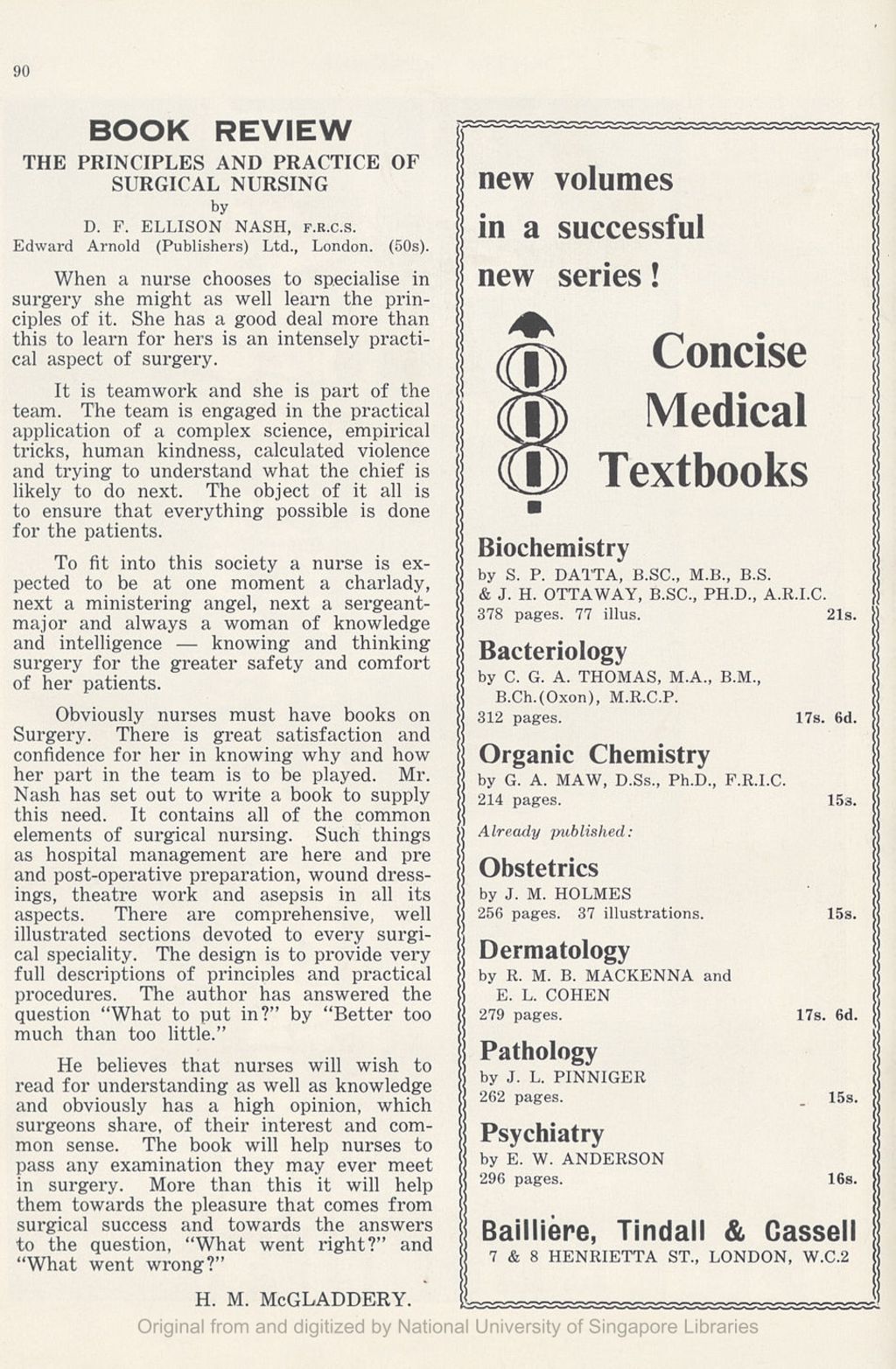 Miniature of Medical Journal of Malaya. Volume 20, Number 1. Book Review