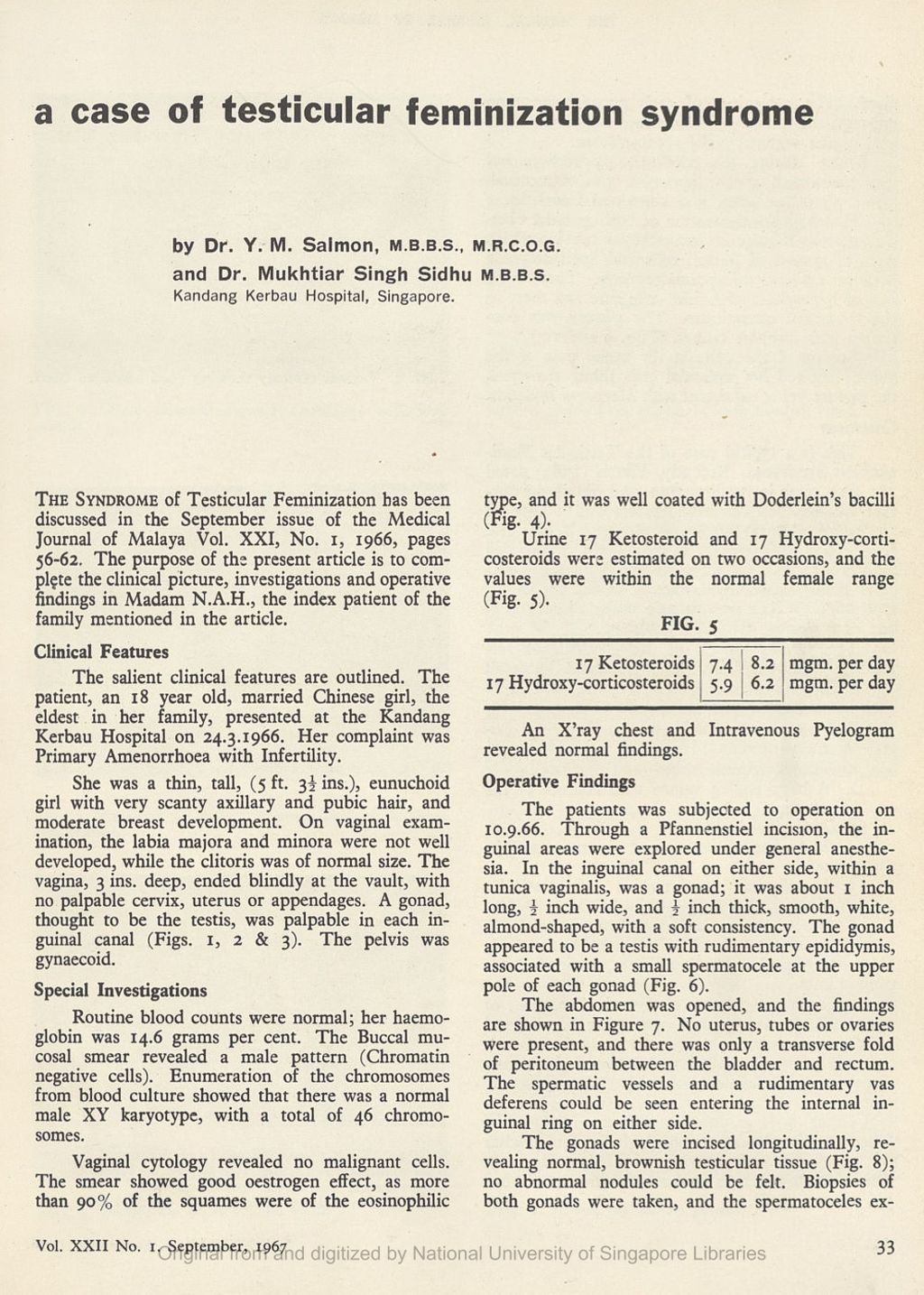 Miniature of Case Of Testicular Feminization Syndrome