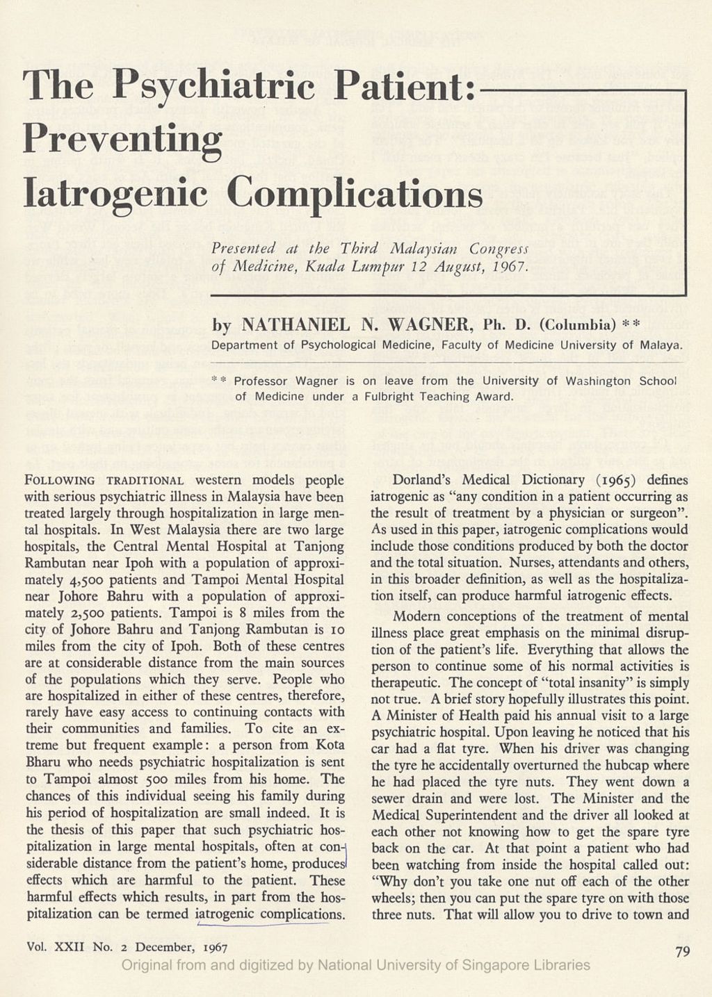 Miniature of Psychiatric patient: preventing iatrogenic complicatons