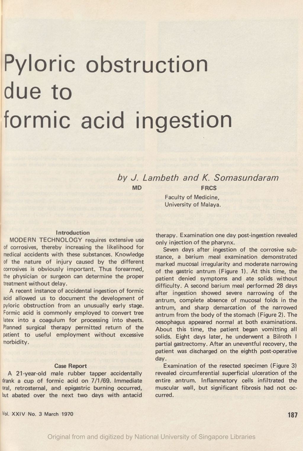 Miniature of Pyloric obstruction due to formic acid ingestion