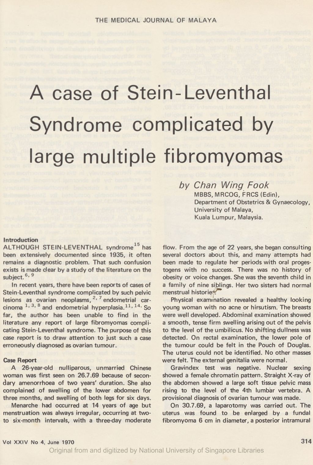 Miniature of Case of Stein-Leventhal Syndrome complicated by large multiple fibromyomas