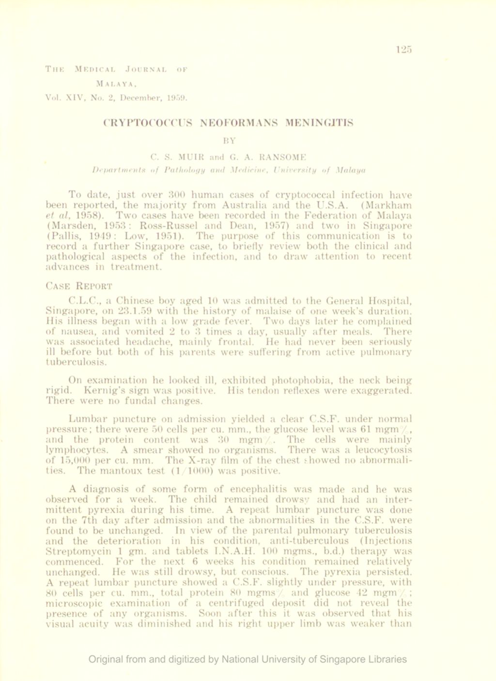 Miniature of Cryptococcus Neoformans Meningitis