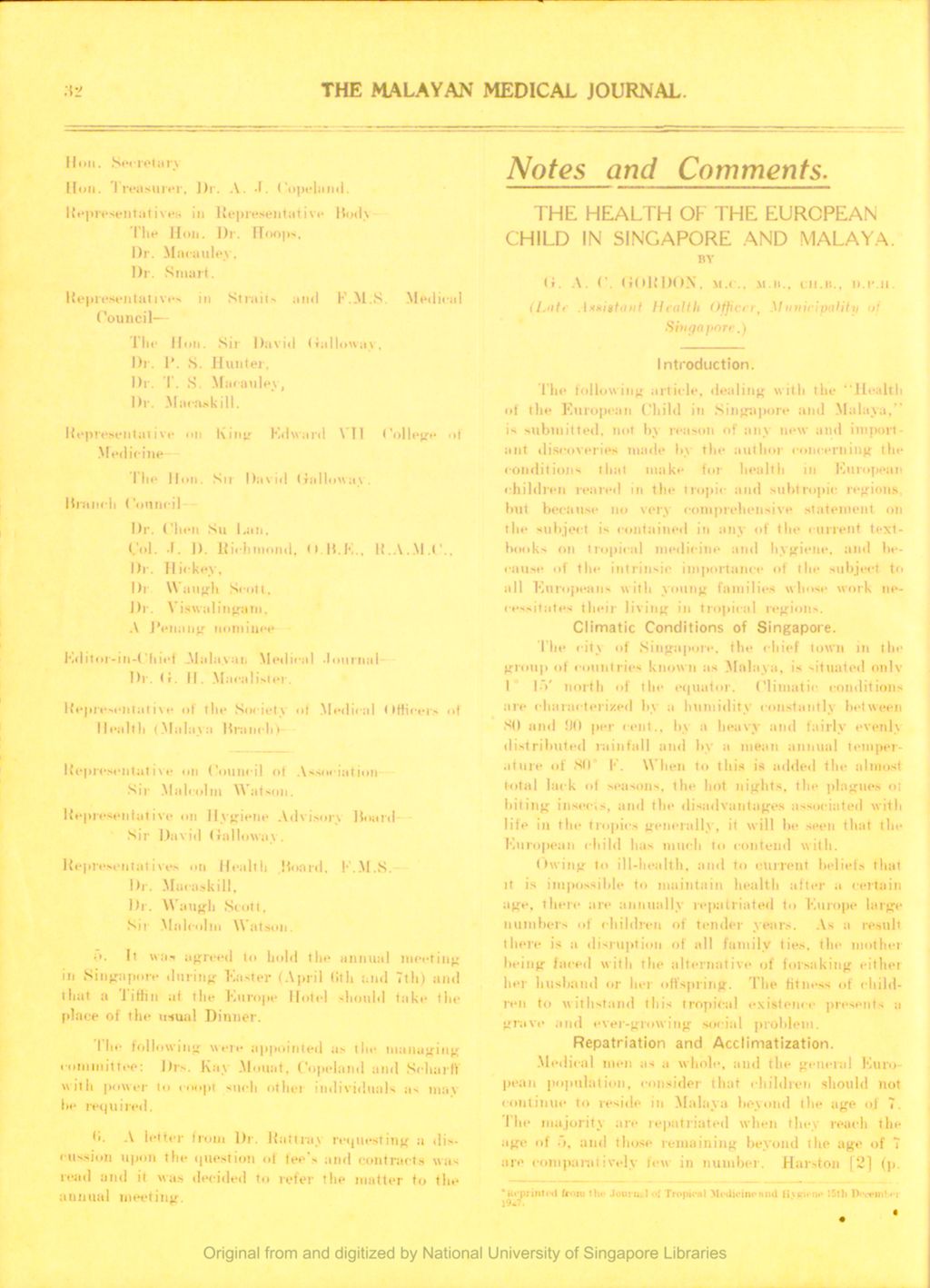 Miniature of Health of the European Child in Singapore and Malaya