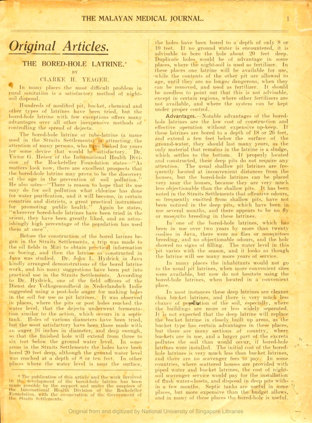 Miniature of The Malayan Medical Journal. Volume 4, Number 1