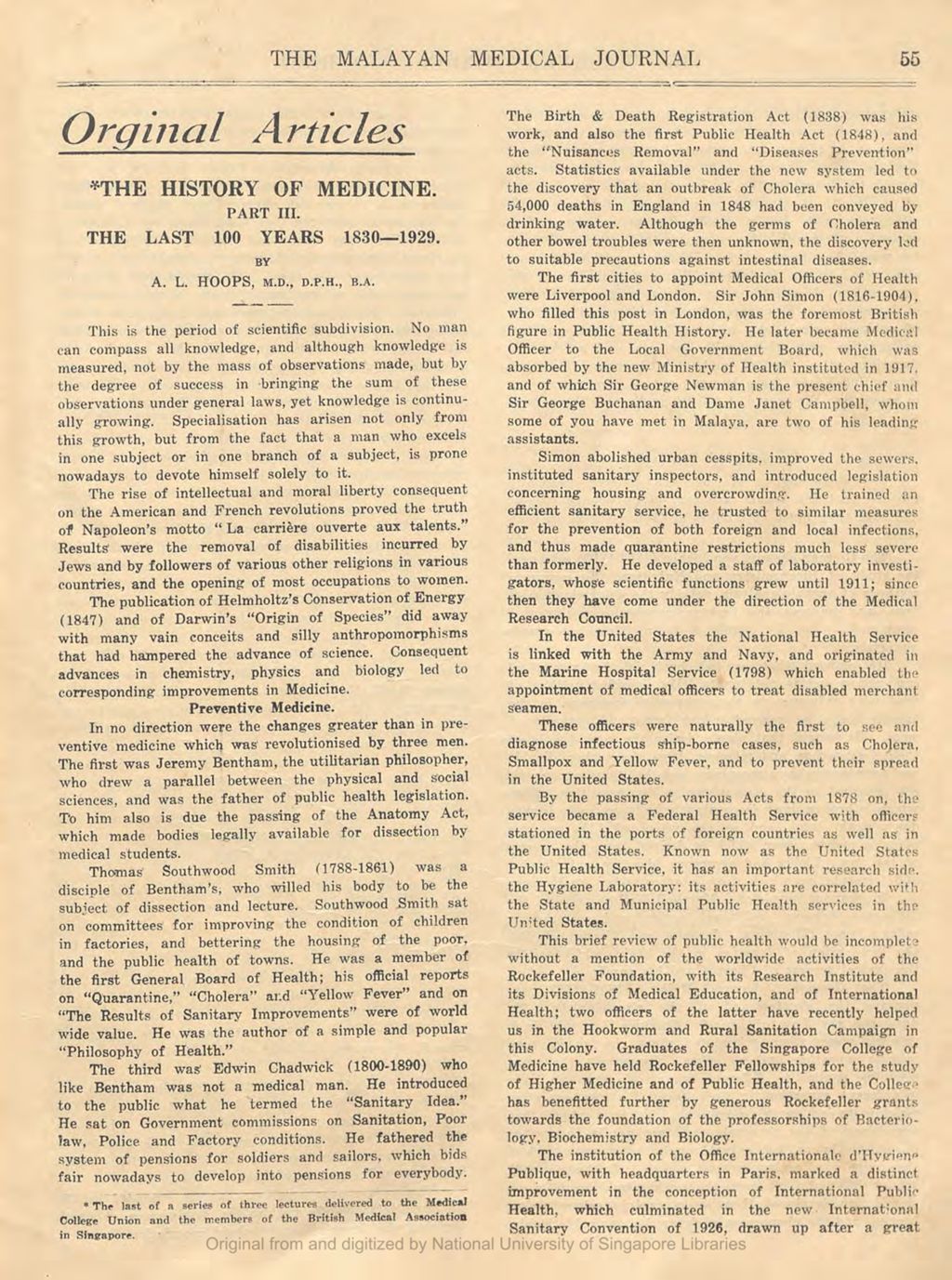 Miniature of The Malayan Medical Journal. Volume 5, Number 2