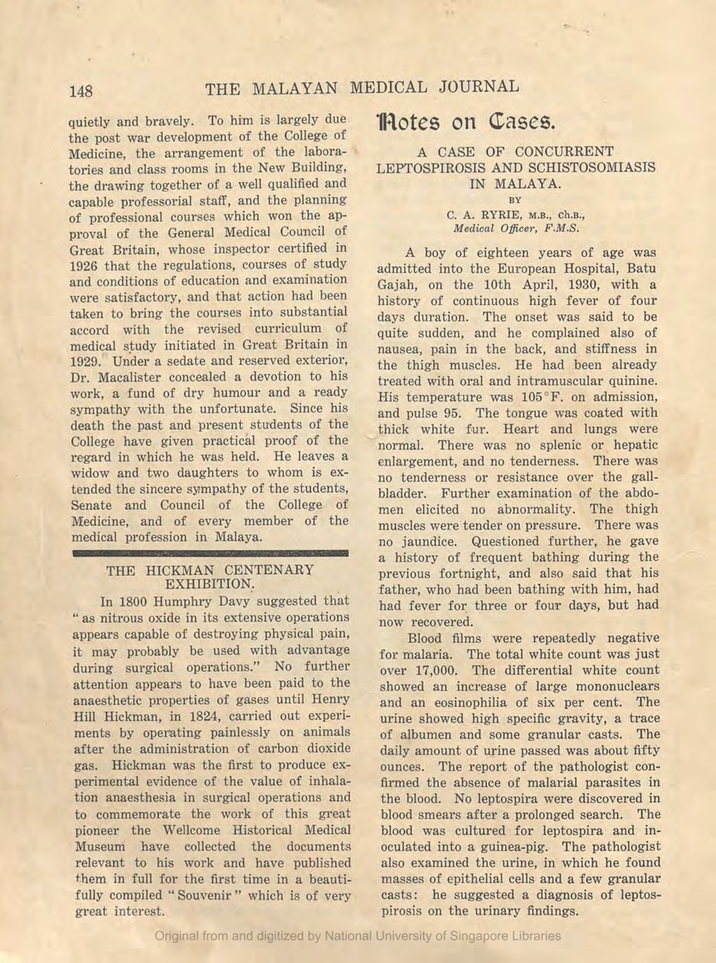 Miniature of Case Of Concurrent Leptospirosis And Schistosomiasis In Malaya