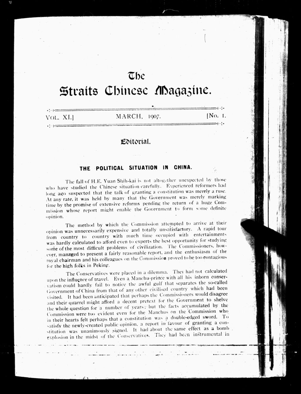 Miniature of Straits Chinese Magazine, Volume 11, Number 1, 1907