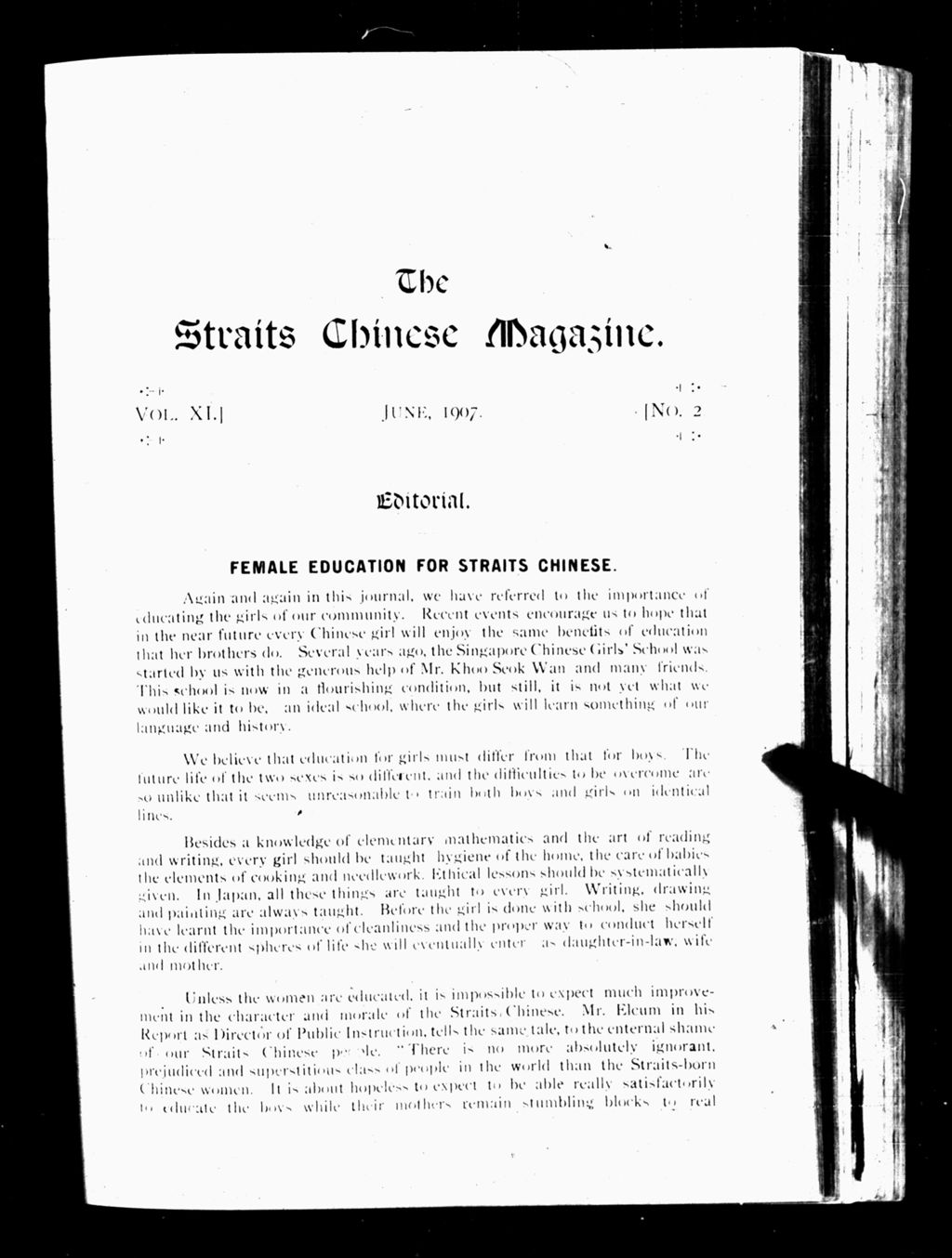 Miniature of Straits Chinese Magazine, Volume 11, Number 2, 1907