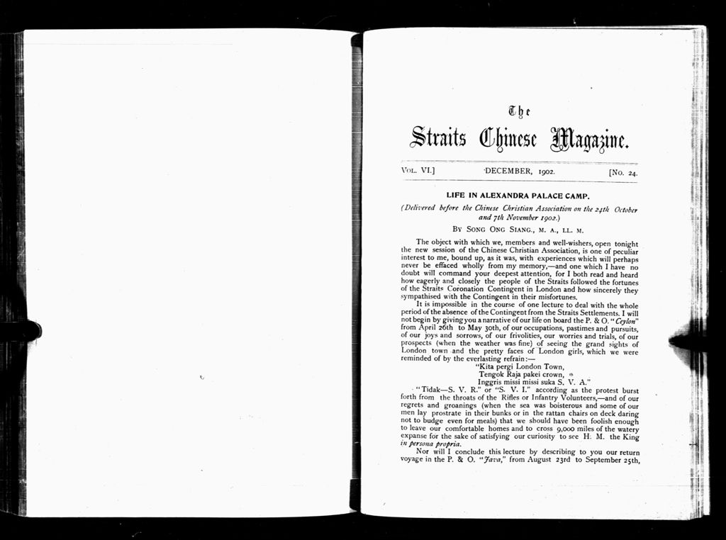 Miniature of Straits Chinese Magazine, Volume 6, Number 24, 1902