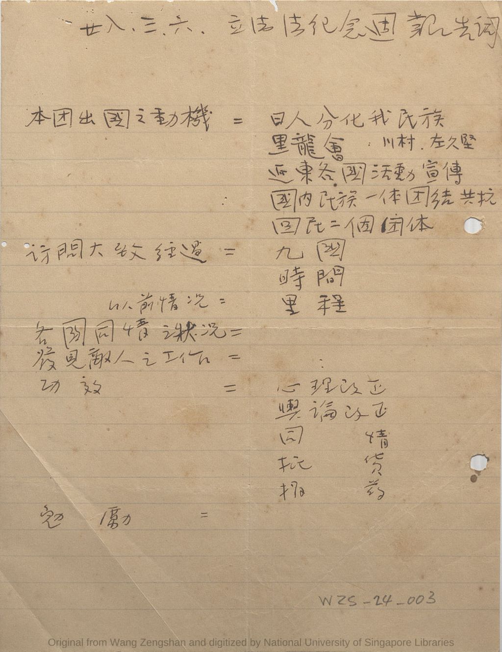 Miniature of 立法法院纪念周报告词 : 中国回教近东访问团之动机、经过及功效. 中华民国廿八年(1939)三月六日