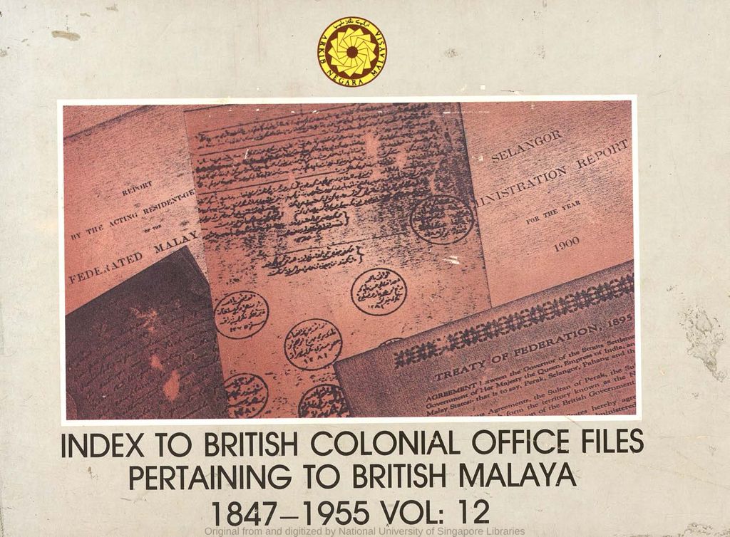 Miniature of Index to British Colonial Office files pertaining to British Malaya, Volume 12. CO 537: Colonies, General, supplementary original correspondence; CO 537: Colonies, General, supplementary original correspondence (Volume 45-48); CO 825: Eastern Department original correspondence, 1927-1946; CO 852: Economic original correspondence, 1935-1955; CO 865: Far Eastern Reconstruction original correspondence, 1942-1945; CO 882: Eastern confidential prints, 1847-1952