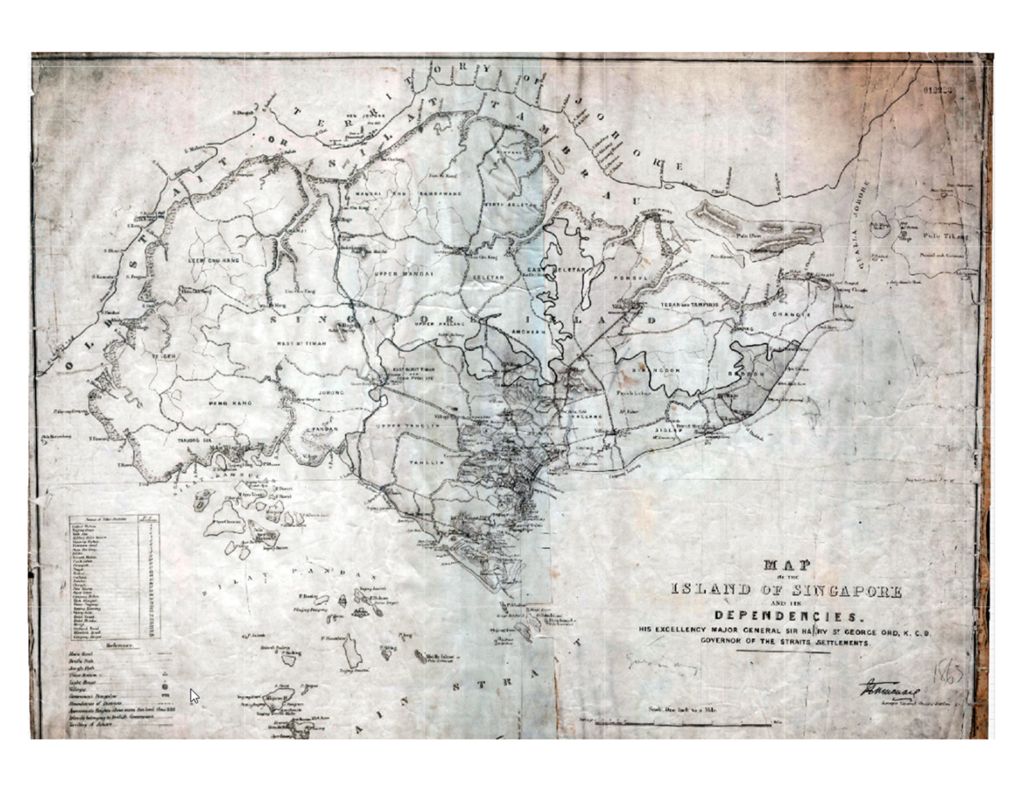 Miniature of Map of the Island of Singapore and its Dependencies, 1862 (Scale 1:63,360)