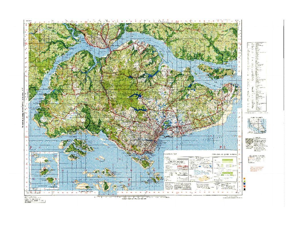 Miniature of Singapore & Johor Bahru, 1945 (Scale: 1:63,360)