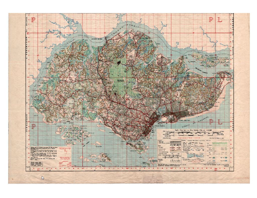 Miniature of Singapore, 1958 (Scale: 1:63,360)