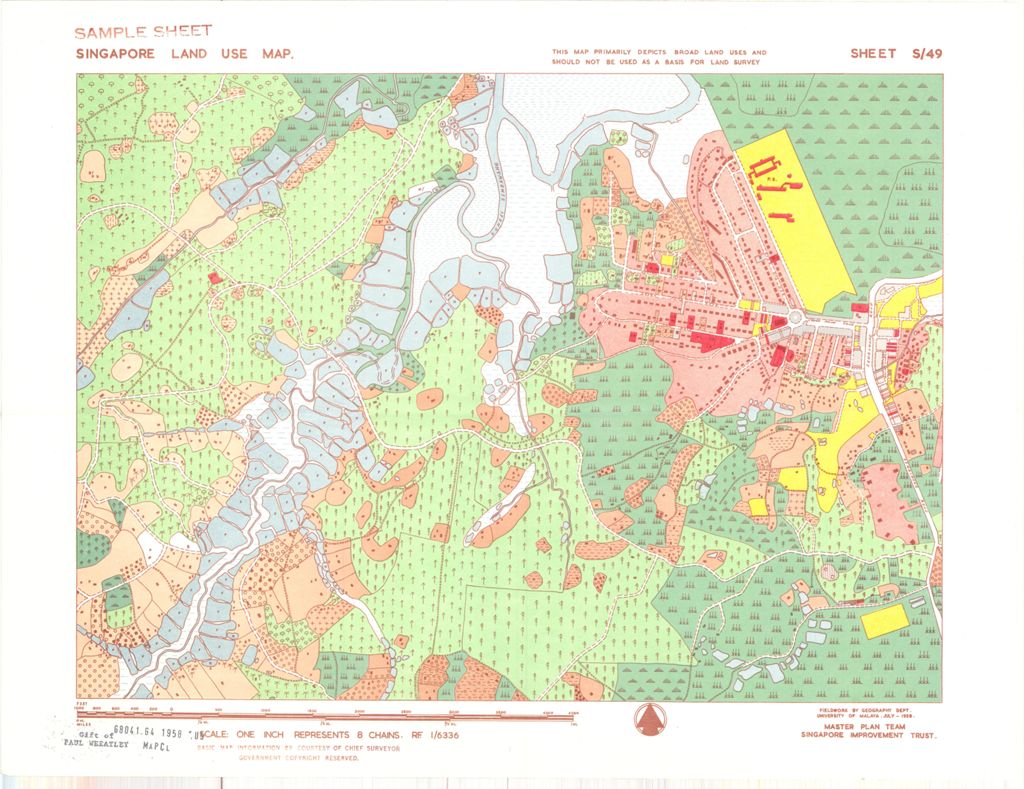 Miniature of Land use survey of rural Singapore. Sheet 49 (Scale 1:6,336)