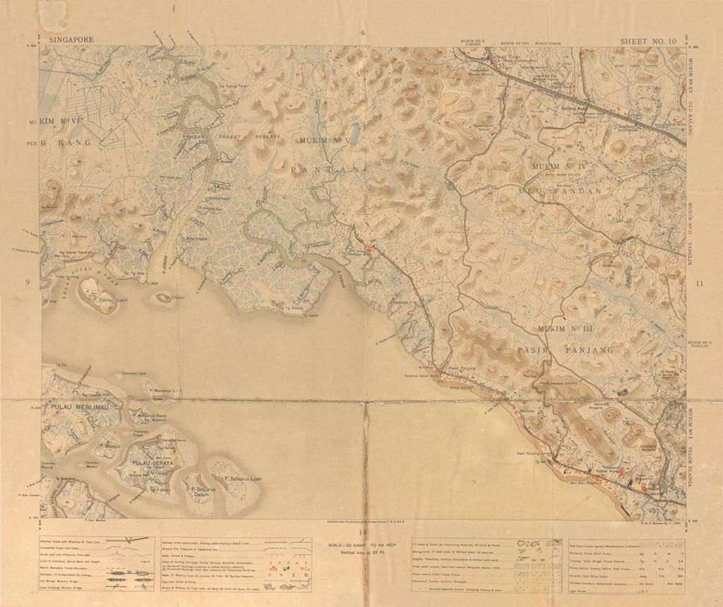 Miniature of Singapore. Sheet No. 10 (Scale approximately 1:42,240)