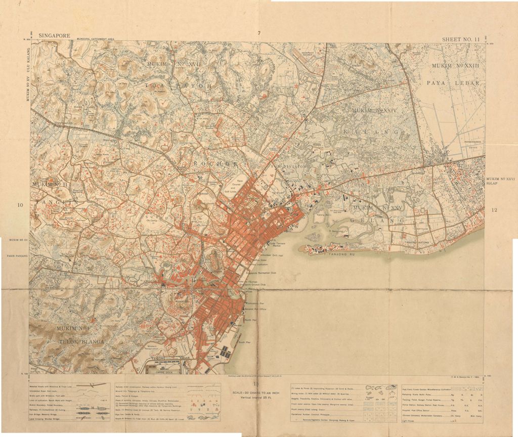 Miniature of Singapore. Sheet No. 11 (Scale approximately 1:42,240)