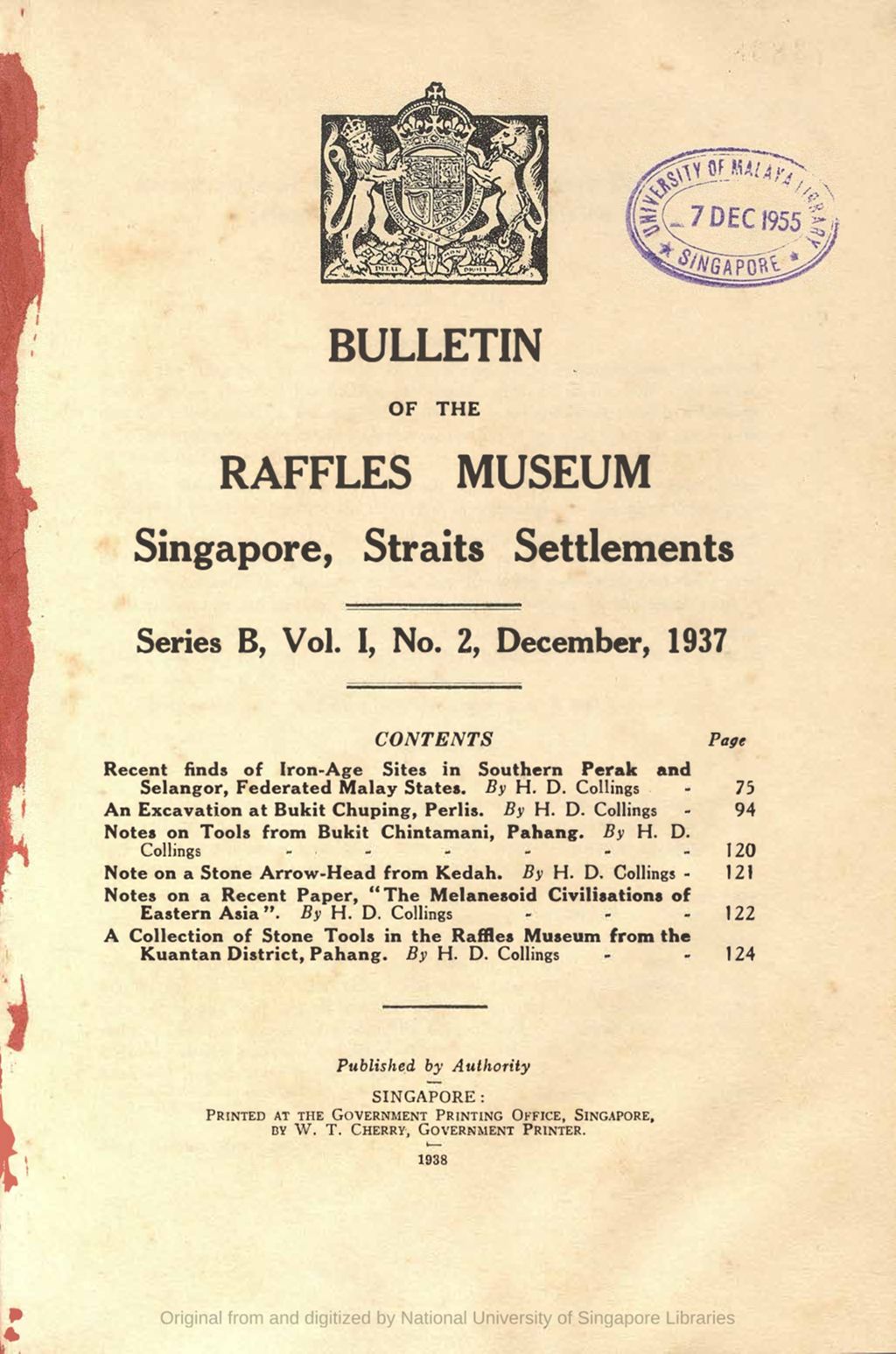 Miniature of Recent Finds of Iron-Age Sites in Southern Perak and Selangor, Federated Malay States