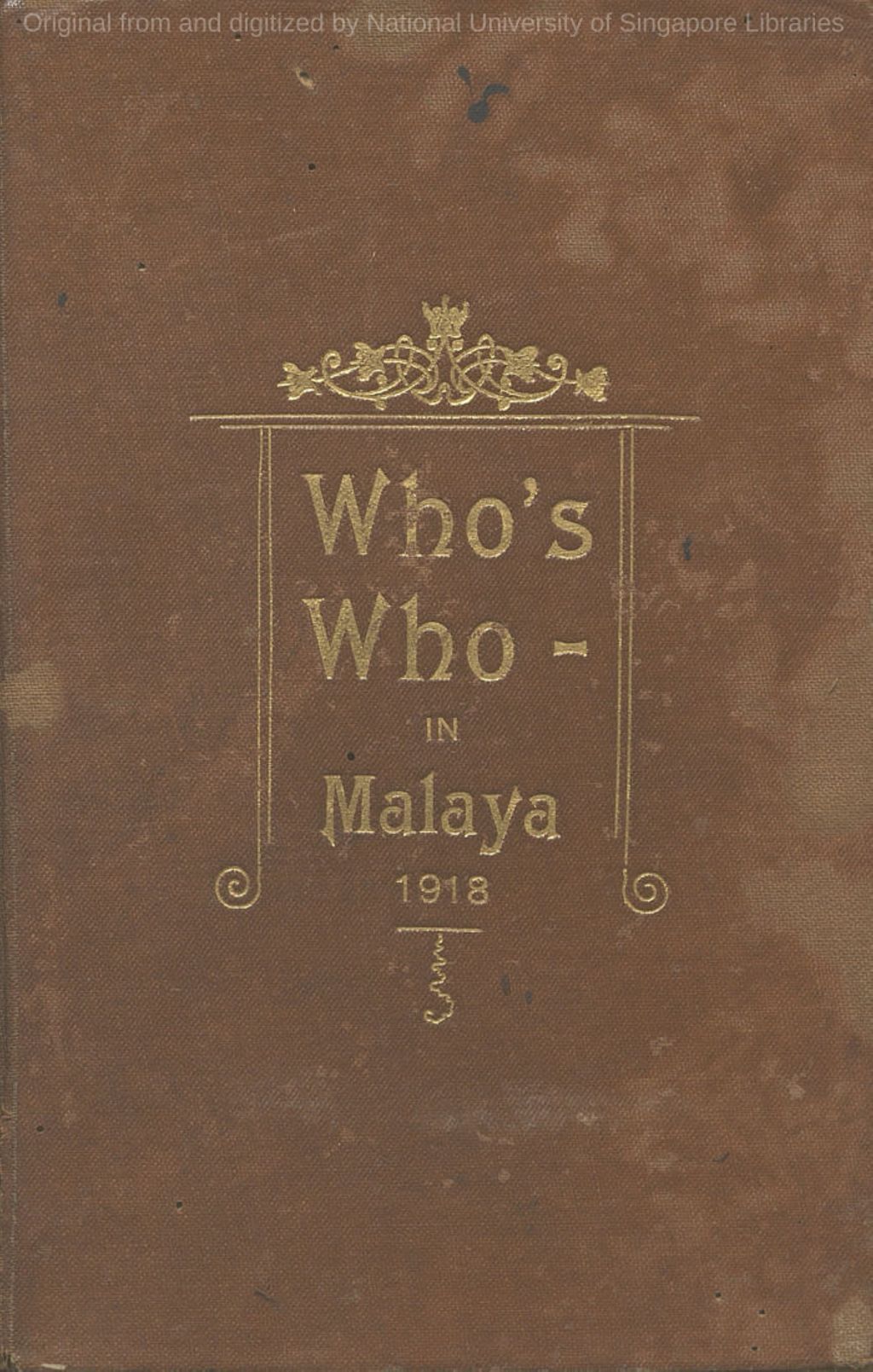 Miniature of Who's who in Malaya, 1918