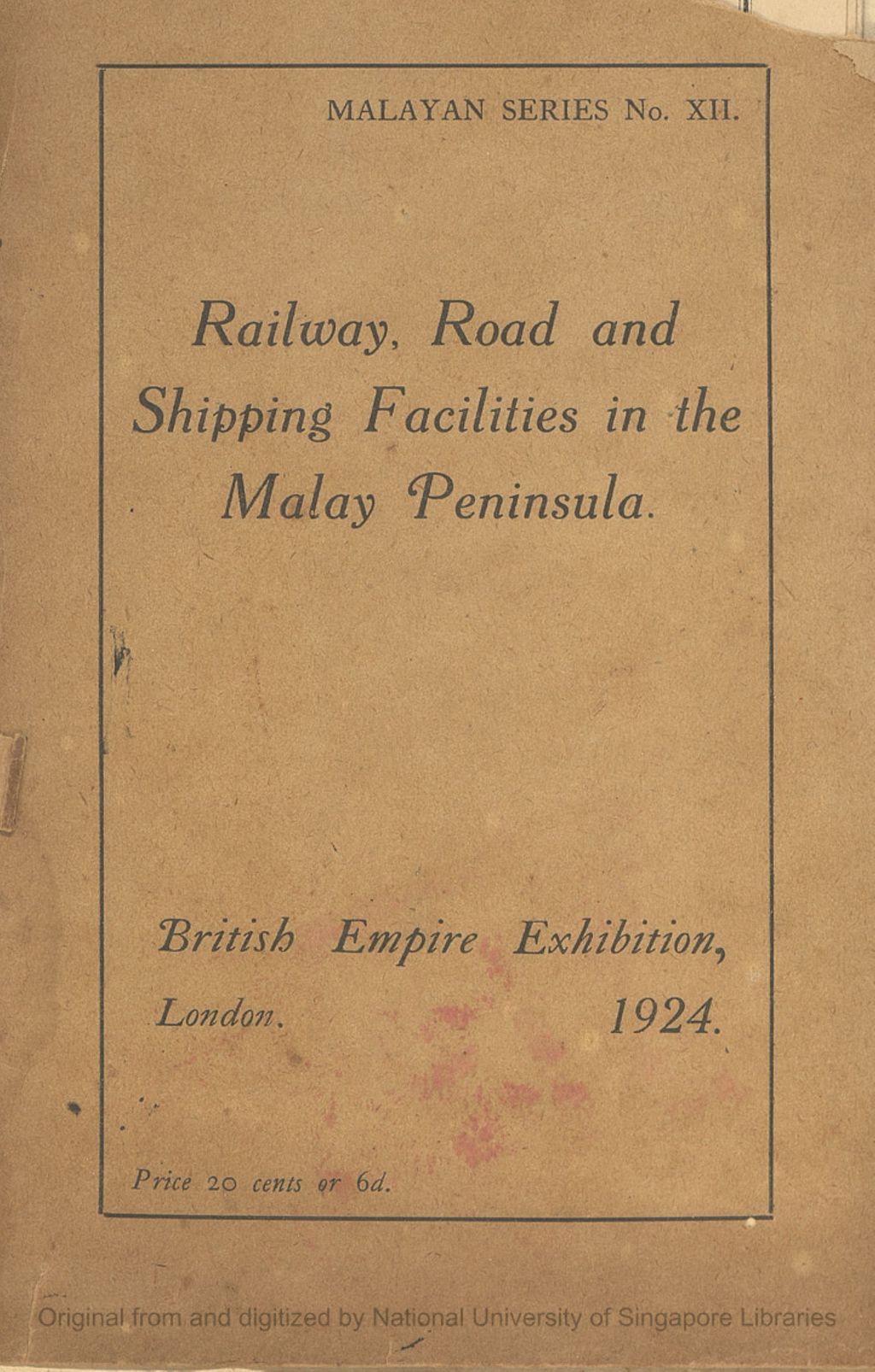 Miniature of Railway, road and shipping facilities in the Malay Peninsula