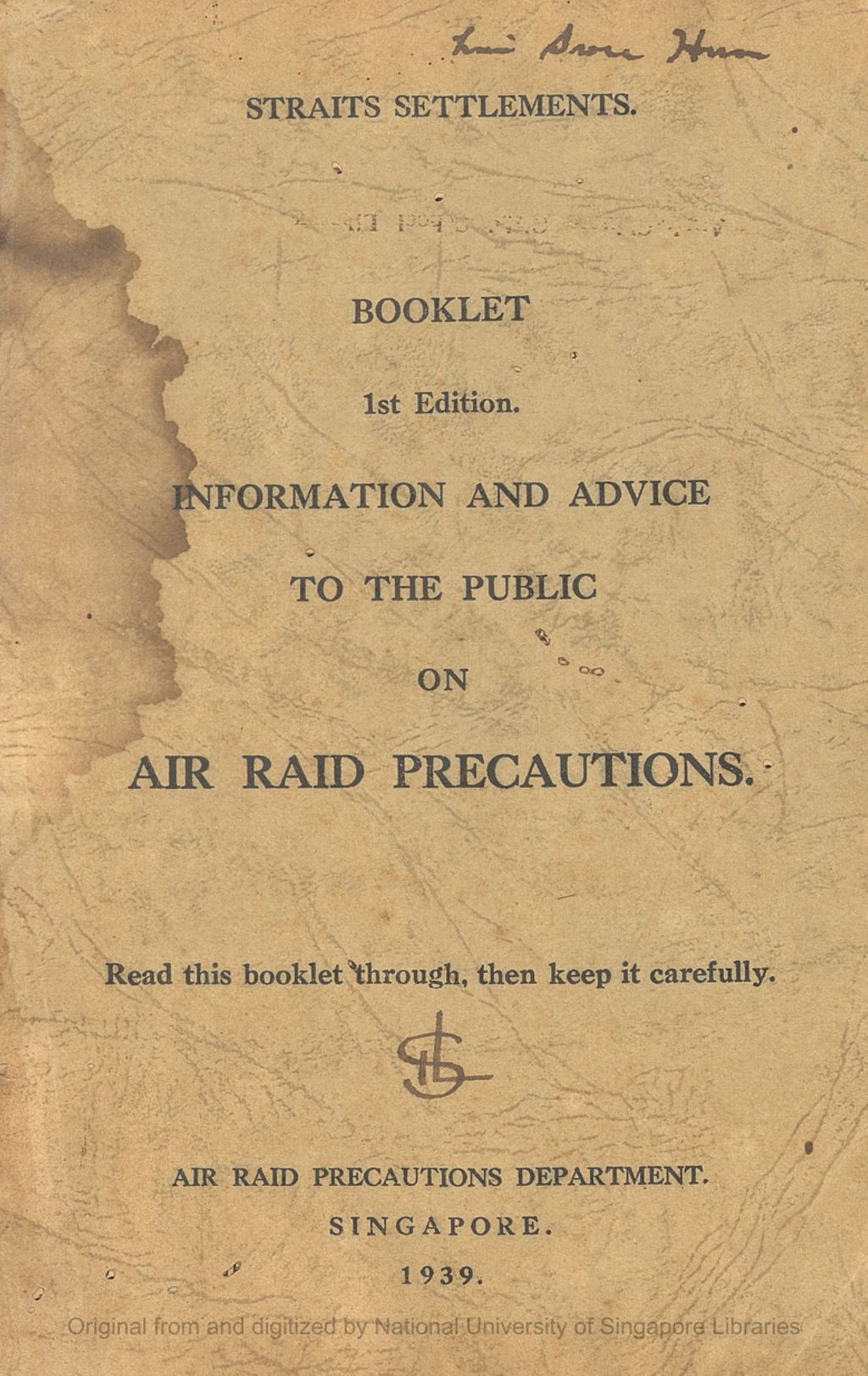 Miniature of Information and advice to the public on air raid precautions