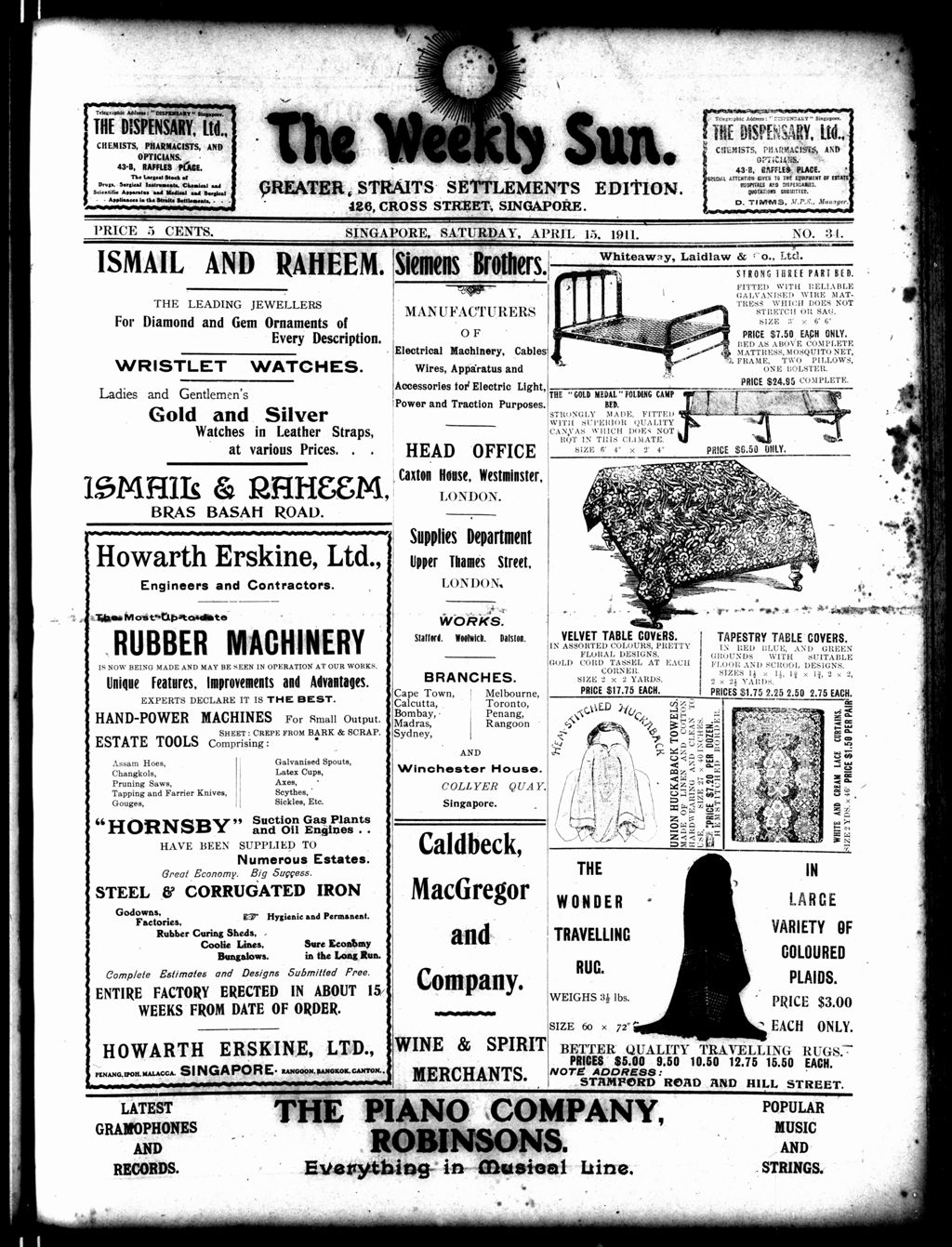 Miniature of Weekly Sun 15 April 1911