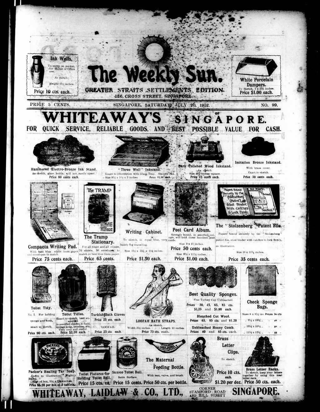 Miniature of Weekly Sun 20 July 1912