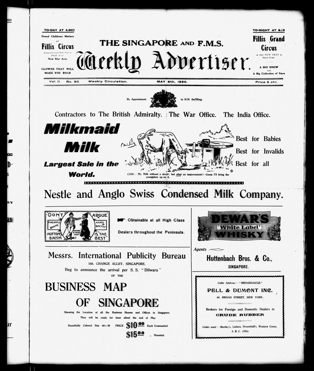 Miniature of Singapore & F.M.S. Weekly Advertiser 08 May 1920