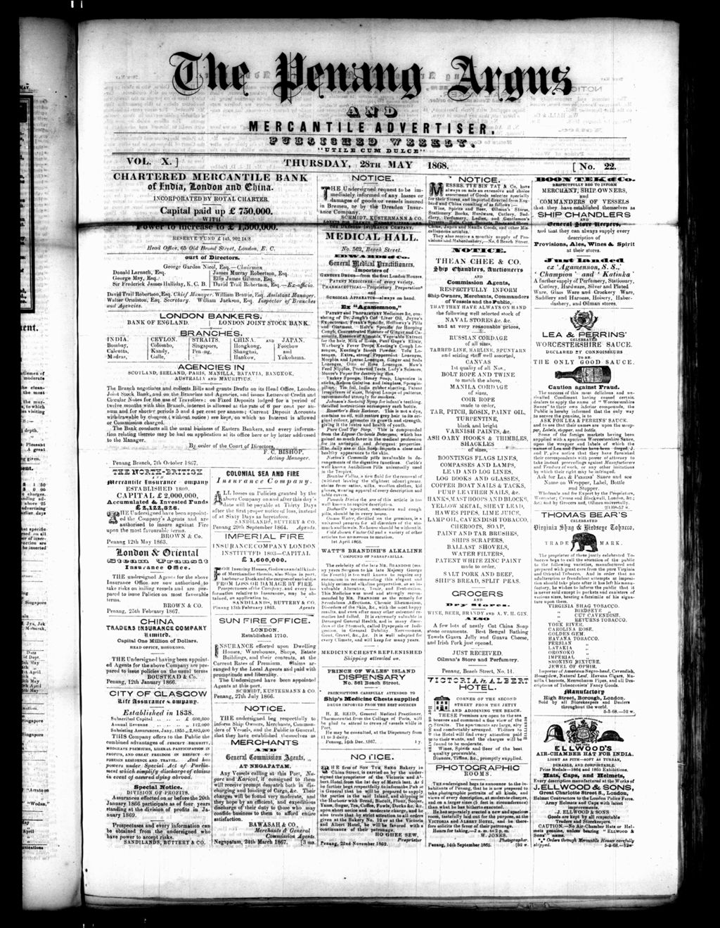 Miniature of Penang Guardian and Mercantile Advertiser 28 May 1868