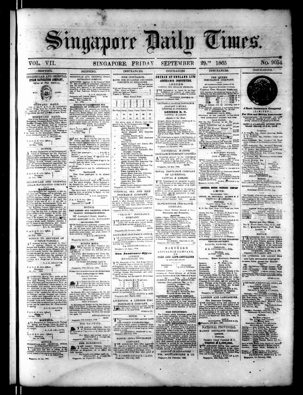 Miniature of Singapore Daily Times 29 September 1865