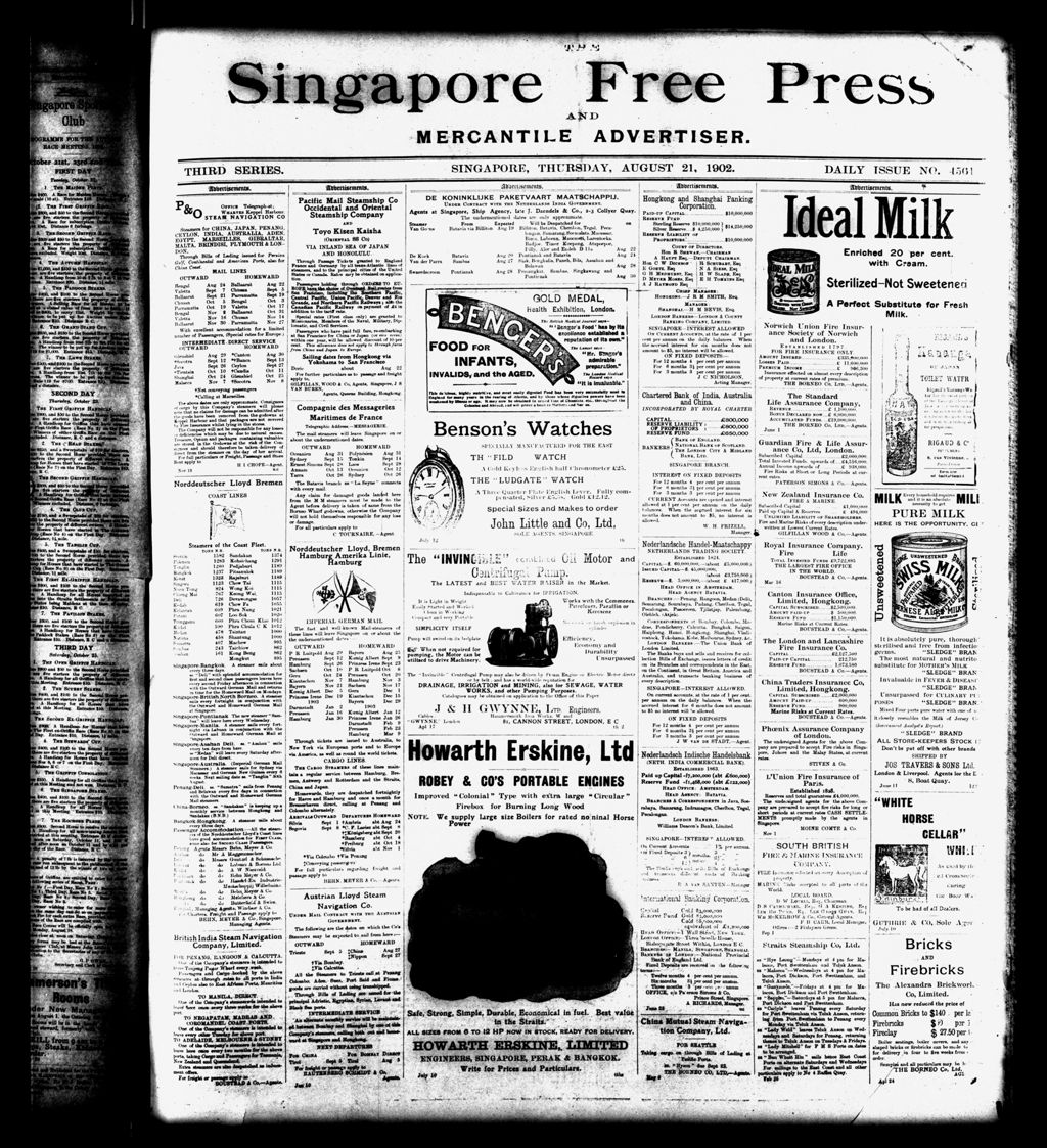 Miniature of Singapore Free Press and Mercantile Advertiser 21 August 1902