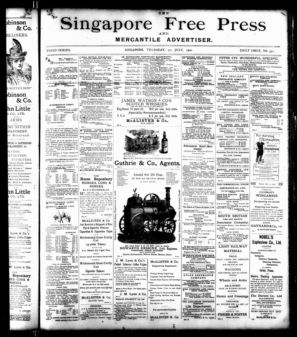 Miniature of Singapore Free Press and Mercantile Advertiser 05 July 1900