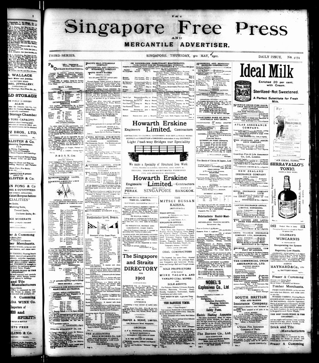 Miniature of Singapore Free Press and Mercantile Advertiser 09 May 1901